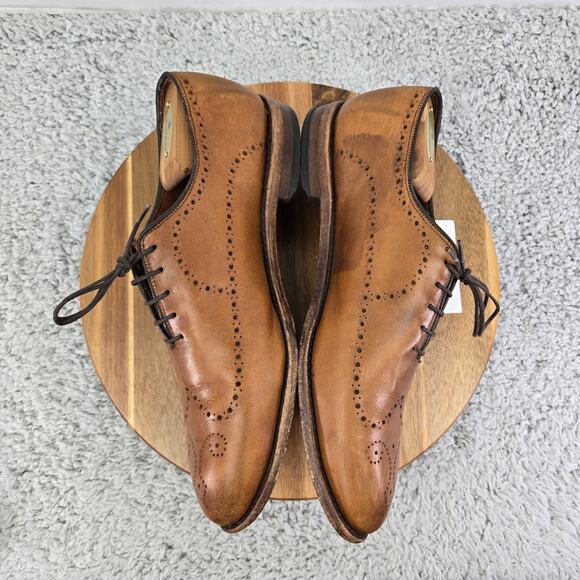 Allen Edmonds Fairfax Brown Wholecut Wingtip Medallion Oxford Dress Shoe Men 10D - Picture 7 of 15